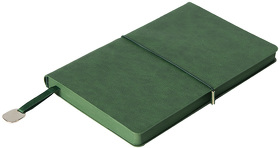 Ежедневник недатированный Fusion, А5, зеленый, кремовый блок, зеленый срез