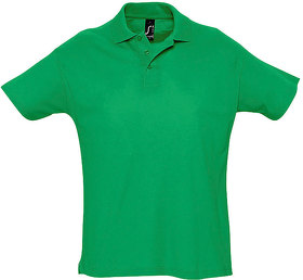 H711342.272 - Рубашка поло мужская SUMMER II, зелёный травяной, 100% хлопок, 170 г/м2