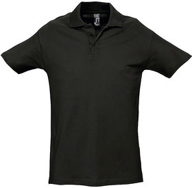 Рубашка поло мужская SPRING II,черный,2XL,100% хлопок, 210/м2 (H711362.312)