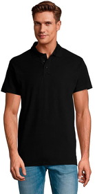 Рубашка поло мужская SPRING II,черный,2XL,100% хлопок, 210/м2
