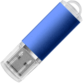 USB flash-карта ASSORTI (32Гб), синяя, 5,8х1,7х0,8 см, металл