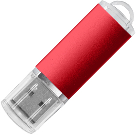 H19301_32Gb/08 - USB flash-карта ASSORTI (32Гб), красная, 5,8х1,7х0,8 см, металл