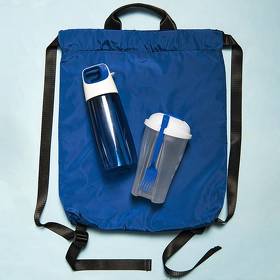 Набор подарочный FITKIT: бутылка для воды, контейнер для еды, рюкзак, синий (H39510/24)