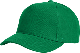 H50506/272 - Бейсболка "Boston", 5 клиньев, металлическая застежка; ярко-зеленый; 100% хлопок;плотность 350 г/м2