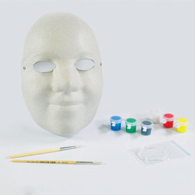 Набор для раскраски "МАСКА", маска, кисть, краски,   папье-маше (H20804)