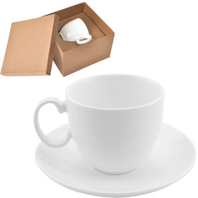 Чайная пара "Романтика" в подарочной упаковке; 16,5х16,5х11см,210мл; фарфор; деколь (H13609)