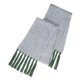Вязаный комплект шарф и шапка GoSnow, меланж c фурнитурой, тёмно-зелёный, 70% акрил,30% шерсть