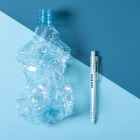 Ручка шариковая HISPAR, R-PET пластик, прозрачный