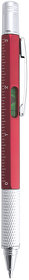 H344402/08 - Ручка с мультиинструментом SAURIS, красный, пластик, металл