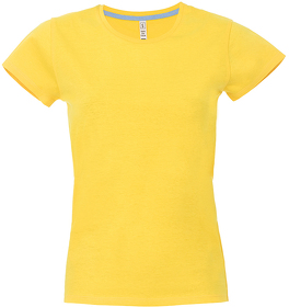 Футболка женская "California Lady", желтый, 100% хлопок, 150 г/м2 (H399931.70)