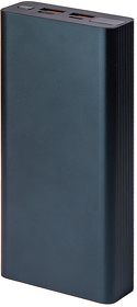 H37180/25 - Универсальный аккумулятор OMG Iron line 20 (20000 мАч), металл, синий, 14,7х6.6х2,7 см