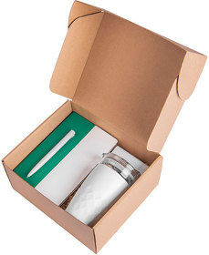 Подарочный набор ANGLE: бизнес-блокнот, кружка, ручка, зарядное устройство, коробка, стружка