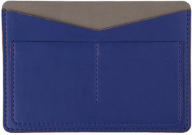 H34012/24 - Холдер для паспорта и карт "Emotion", 10*14 см, PU, синий с серым