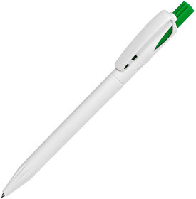 H161/01/15 - TWIN, ручка шариковая, ярко-зеленый/белый, пластик