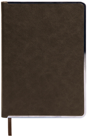 Ежедневник недатированный Montrose, А5, коричневый, кремовый блок, графитовый срез