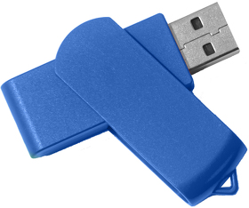 H19329_16Gb/24 - USB flash-карта SWING (16Гб), синий, 6,0х1,8х1,1 см, пластик