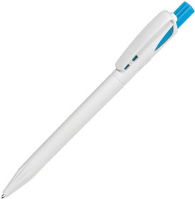 H161/01/135 - Ручка шариковая TWIN WHITE, белый/голубой, пластик