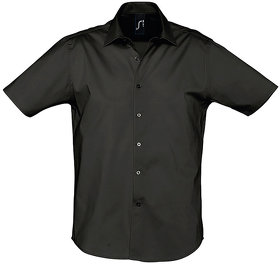 H717030.312 - Рубашка мужская "Broadway", черный, 97% х/б, 3% п/эг/м2