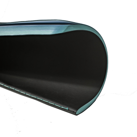 Тетрадь SLIMMY, 140 х 210 мм,  черный с голубым, бежевый блок, в клетку