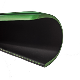 Тетрадь SLIMMY, 140 х 210 мм,  черный с зеленым, бежевый блок, в клетку