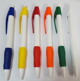 N4, ручка шариковая с грипом, белый/черный, пластик