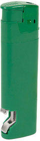 Зажигалка пьезо ISKRA с открывалкой, зеленая, 8,2х2,5х1,2 см, пластик/тампопечать (H14910/15)