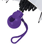 Зонт складной FANTASIA, механический, белый с фиолетовой ручкой