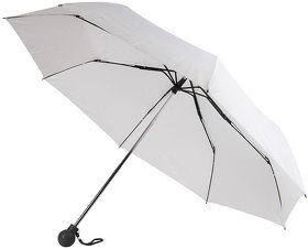 Зонт складной FANTASIA, механический, белый с черной ручкой (H7434/35)
