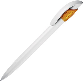 GOLF, ручка шариковая, желтый/белый, пластик (H410/03)