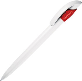 GOLF, ручка шариковая, красный/белый, пластик (H410/08)