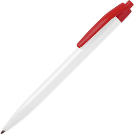H22803/01/08 - N8, ручка шариковая, белый/красный, пластик