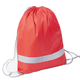 H16108/08 - Рюкзак мешок со светоотражающей полосой RAY, красный, 35*41 см, полиэстер 210D