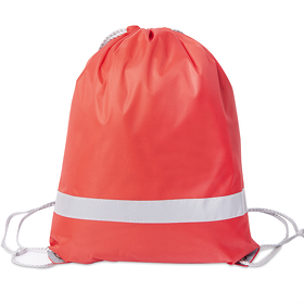 Рюкзак мешок со светоотражающей полосой RAY, красный, 35*41 см, полиэстер 210D