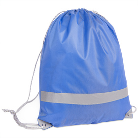 H16108/24 - Рюкзак мешок со светоотражающей полосой RAY, синий, 35*41 см, полиэстер 210D