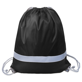 Рюкзак мешок со светоотражающей полосой RAY, черный, 35*41 см, полиэстер 210D