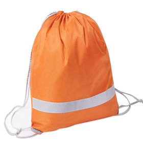 H16108/05 - Рюкзак мешок со светоотражающей полосой RAY, оранжевый, 35*41 см, полиэстер 210D