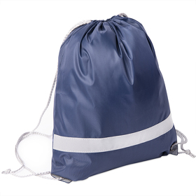 Рюкзак мешок со светоотражающей полосой RAY, тёмно-синий, 35*41 см, полиэстер 210D (H16108/25)