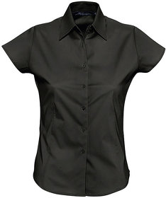 Рубашка женская "Excess", черный, 97% х/б, 3% п/эг/м2 (H717020.312)
