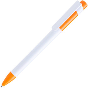 H1018MC/05 - Ручка шариковая MAVA,  белый/оранжевый,  пластик
