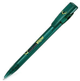 KIKI FROST, ручка шариковая, фростированный зеленый, пластик