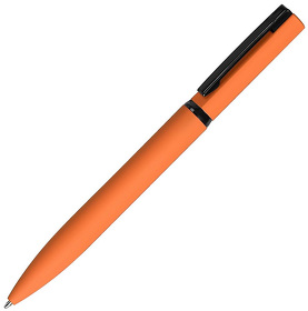 MIRROR BLACK, ручка шариковая, оранжевый, металл, софт- покрытие