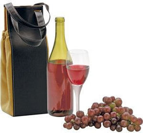 Кейс для бутылки вина; 11х11х31 см; искуccтвенная кожа; шильд (H12309)