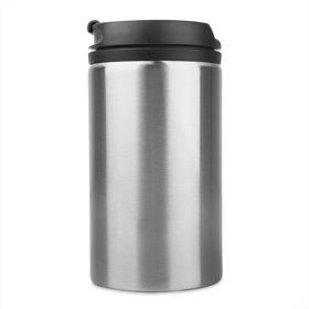 Термокружка CAN, 300мл. серебристый, нержавеющая сталь, пластик