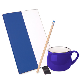 H39493/24 - Подарочный набор LAST SUMMER: бизнес-блокнот, кружка, карандаш чернографитный, синий
