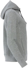 Толстовка женская Classic Hoody Full Zip, серый меланж, 85% хлопок, 15% вискоза, 300 грм2
