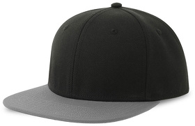 Бейсболка "SNAP BACK-S", 6 клиньев, пластик. застежка, чёрн/сер, 100% перераб. полиэстер, 300 гр/м2 (H25424-S.3529)