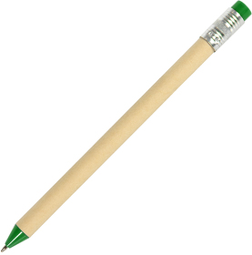 N12, ручка шариковая, зеленый, картон, пластик, металл