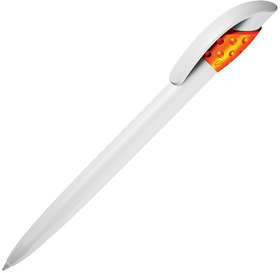 GOLF, ручка шариковая, оранжевый/белый, пластик (H410/05)
