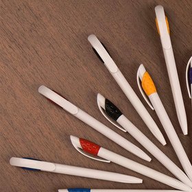 GOLF, ручка шариковая, оранжевый/белый, пластик