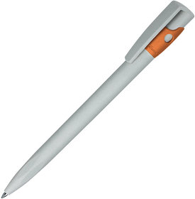 H392EW/05 - KIKI ECOLINE, ручка шариковая, серый/оранжевый, экопластик